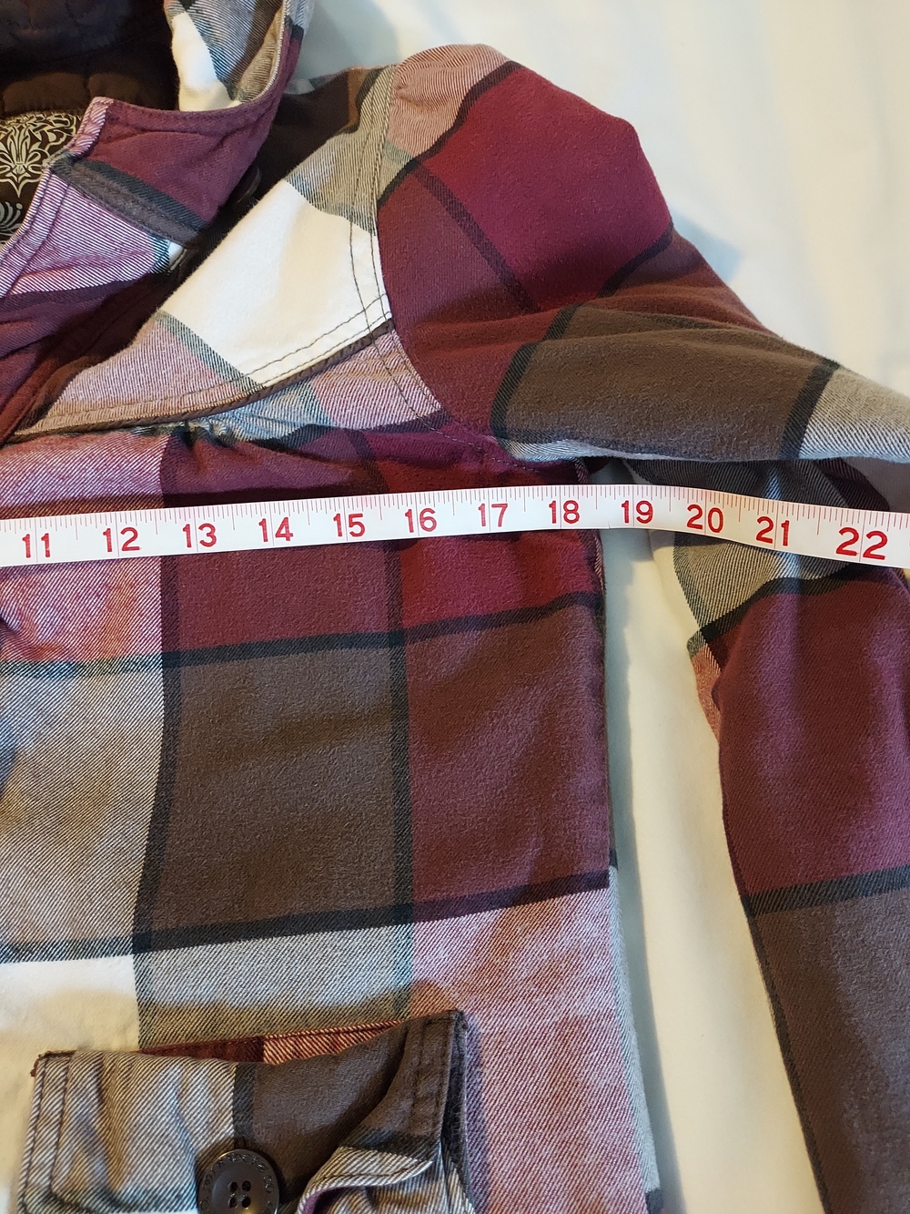 Fox Riders Company Plaid Patchwork Bomber Jacket with Hood Cozy Fall L - Picture 5 of 8